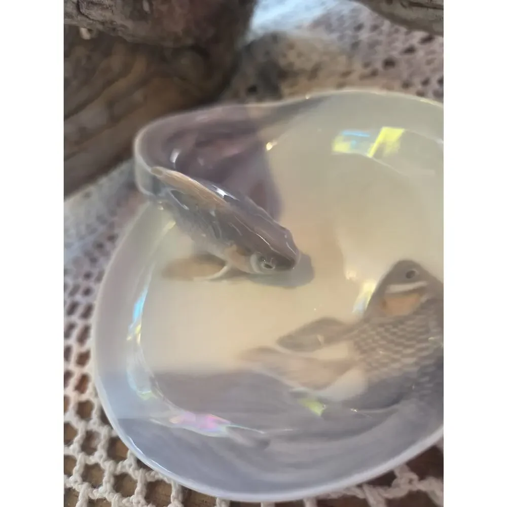 70's ~ Royal Copenhagen ~ Art Nouveau 4.75” Fish Bowl #931 ~ Amazing & Perfect!!